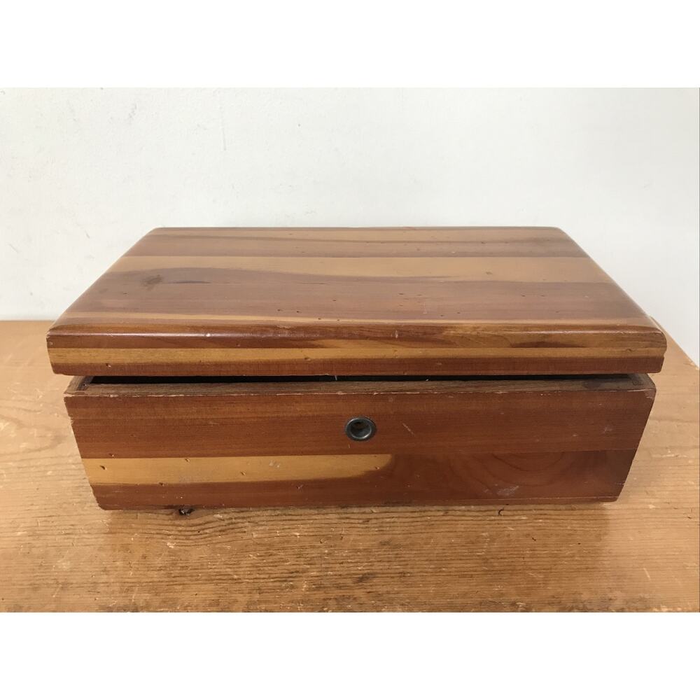 Vtg Lane Grand Piano Furniture Roanoke Cedar Salesman Mini Wooden Box Chest 9"